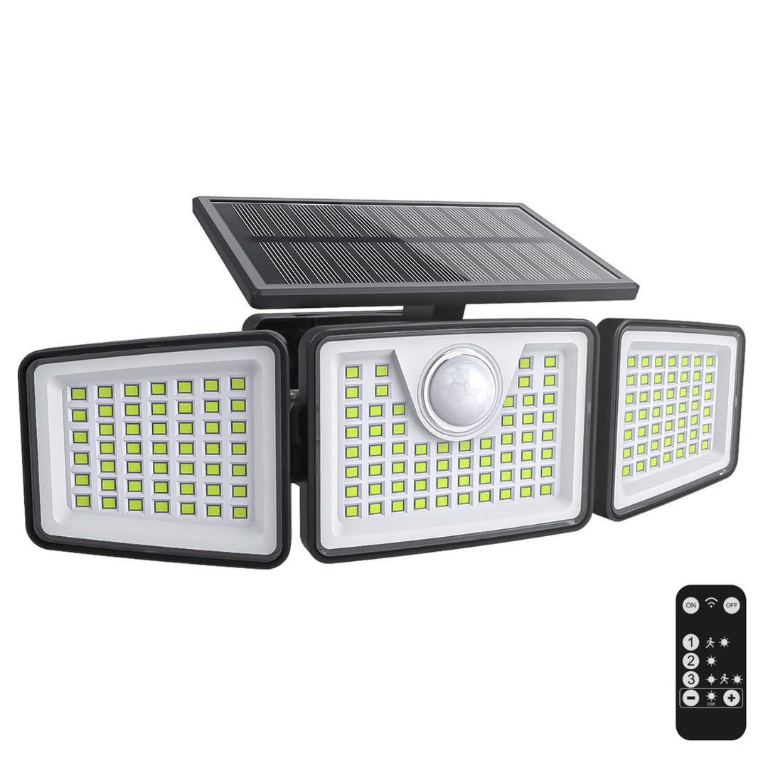 2500LM Solar Floodlight Outdoor with Motion Sensor and Remote